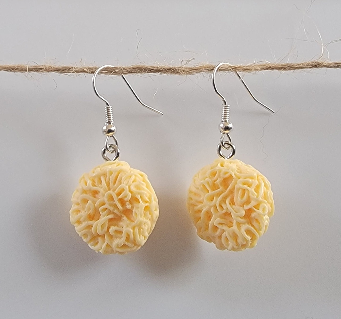 Resin Ramen Drop Hook Earrings Hypoallergenic Ear Wires Novelty