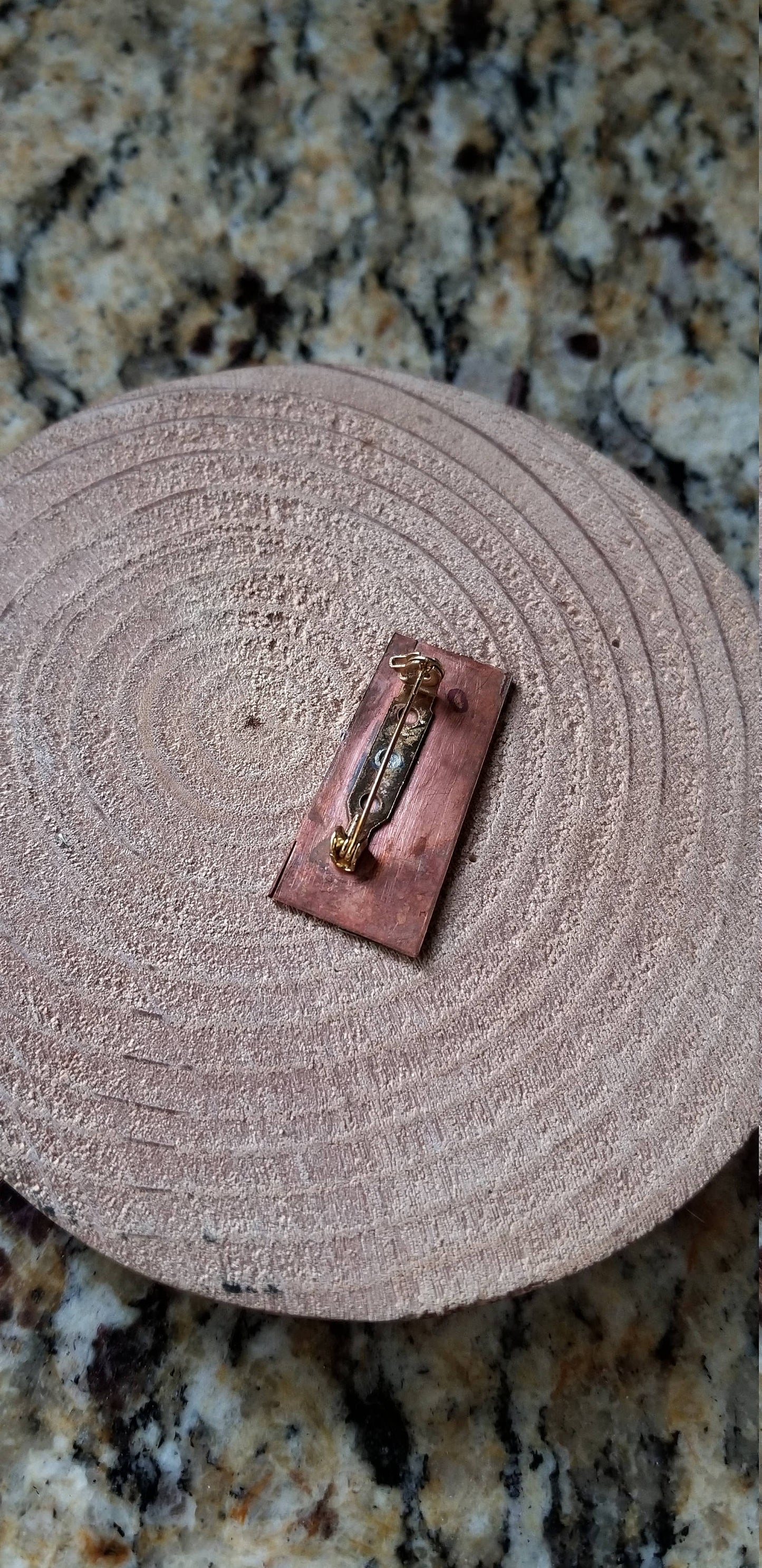 Copper On Copper Soldered "Mountains" Pendant Pin Outdoor Landscape