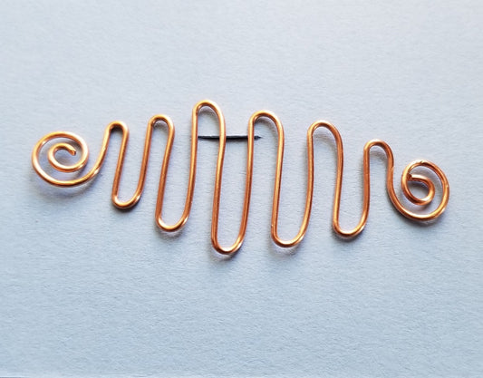 Copper Wire Twisted Bookmark Place Holder Paperclip Squiggle 16 Gauge