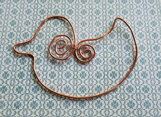 Copper Wire Twisted Bookmark Place Holder Paperclip Stylized Duck