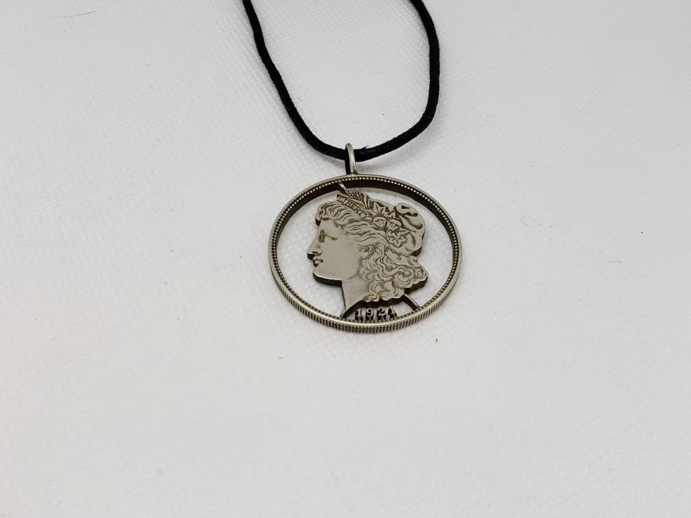 Amazon.com: US 1923 Peace Silver Dollar Solid 925 Sterling Silver Necklace  NEW : Productos Handmade