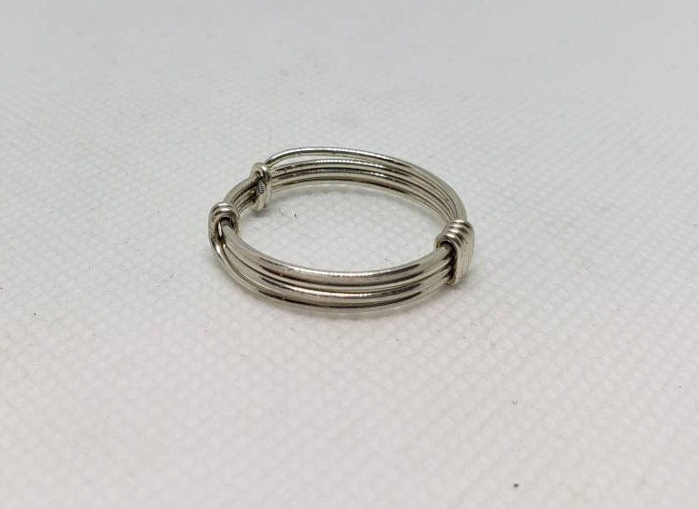 Sterling Silver Round Wire Wrap Style Band Ring Size 9.5 Simple Handmade