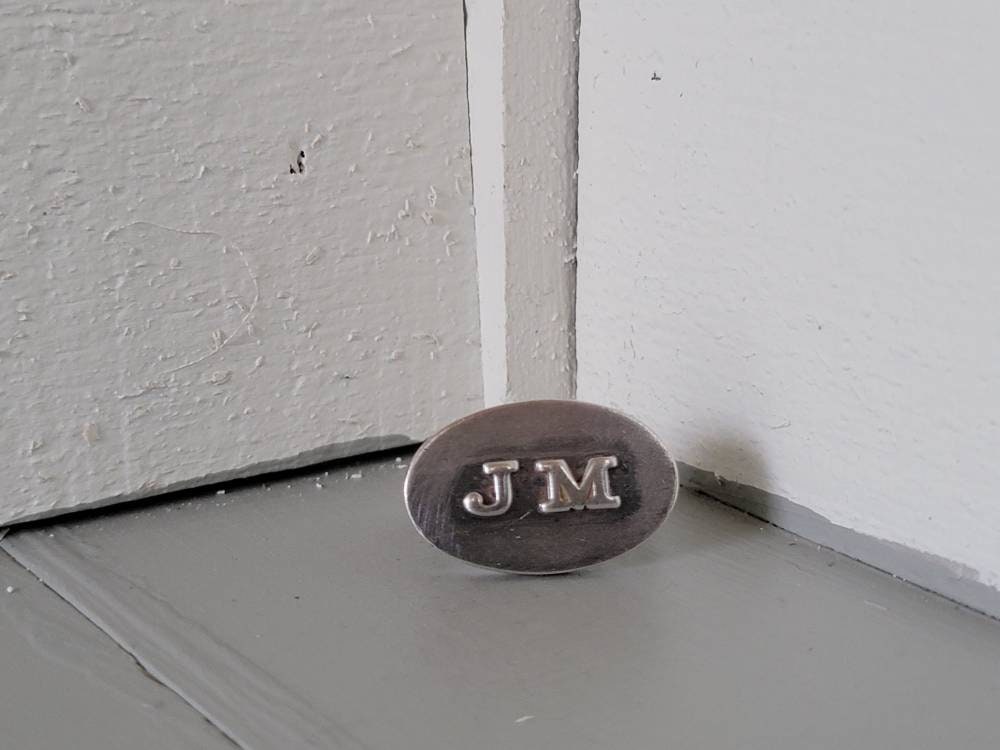 Sterling Silver Repurposed Cufflink and Bracelet Ring Size 9.25 Steampunk Recycled Personalized JM